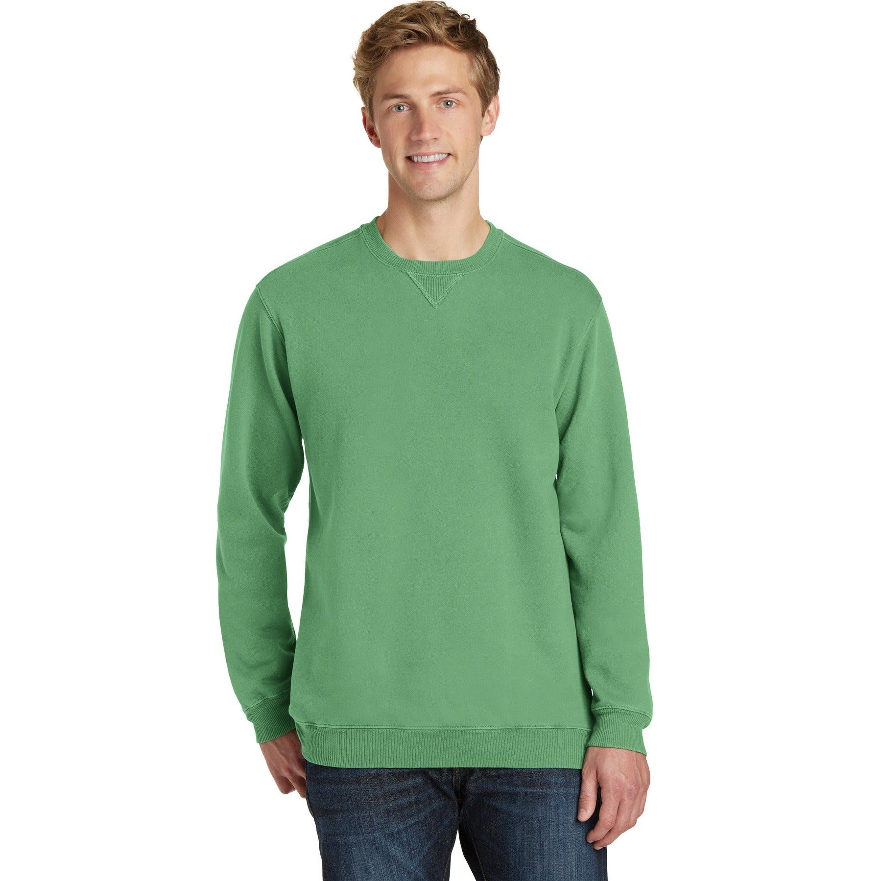 Port & Company-Port & Company® Beach Wash® Garment-Dyed Crewneck Sweatshirt PC098-MedTech-15